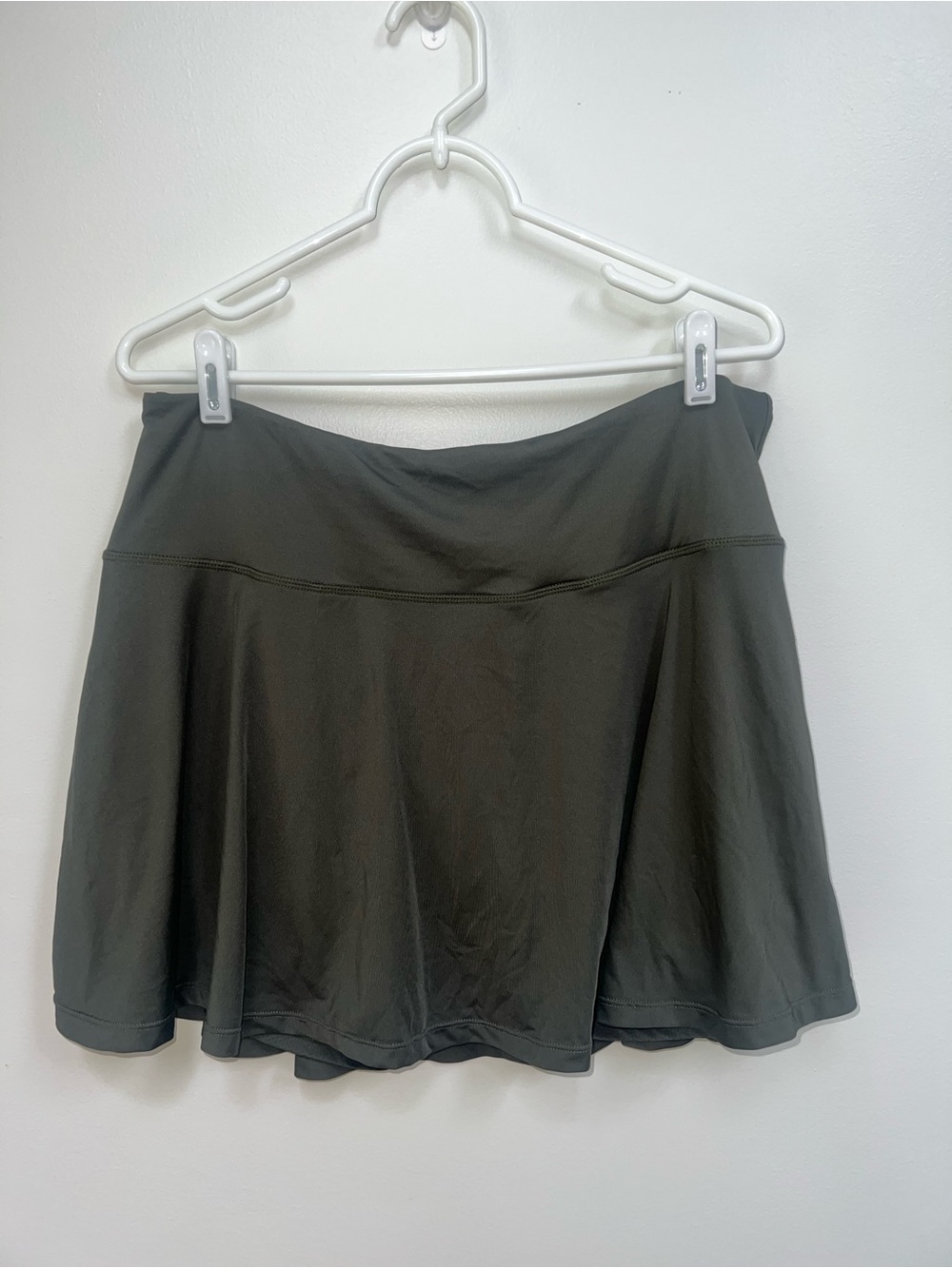Women’s Olive Green Tennis Skirt XXL Athletic Golf Skort with Pockets